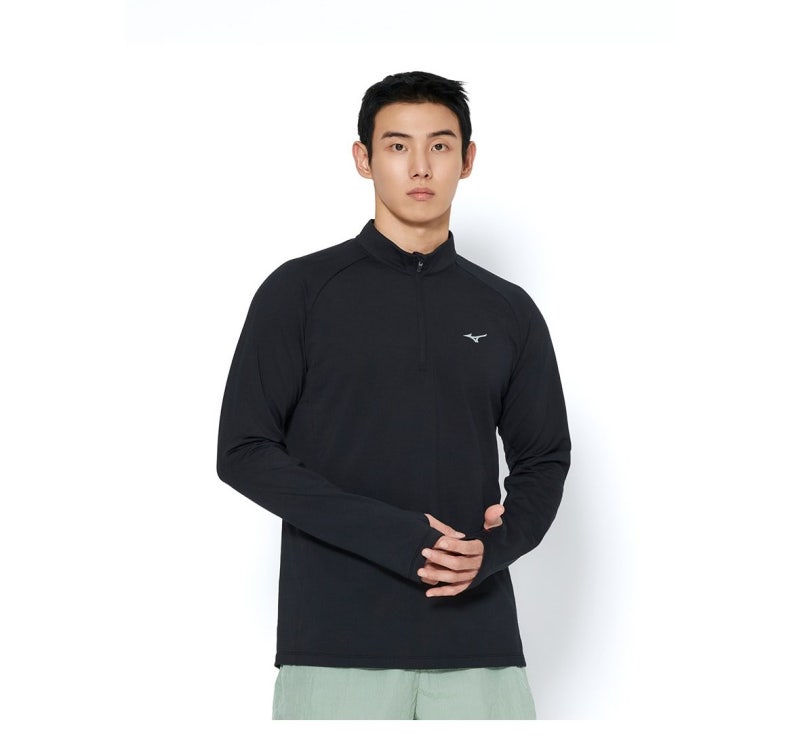 공용 뛰어난 신축성과 터치감의 약기모 기능성 하프집 긴팔티셔츠 HALF ZIP LONG SLEEVE !!