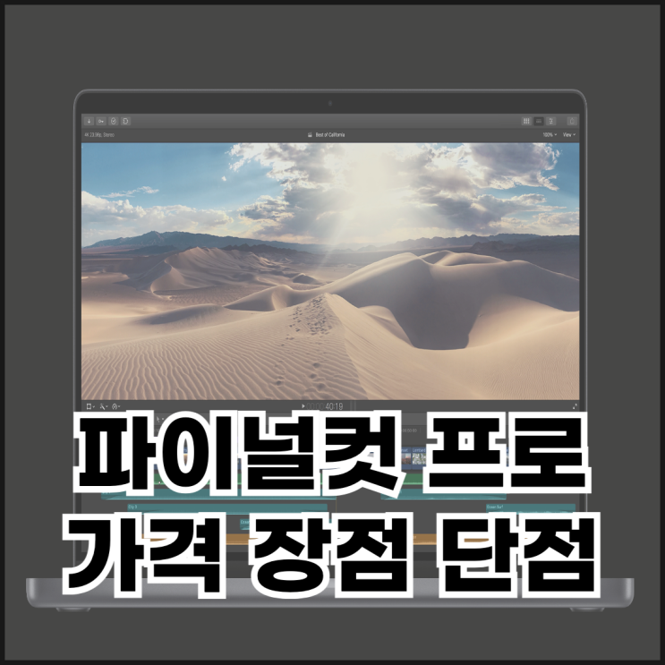  파이널컷 프로 가격 장점 단점 정리