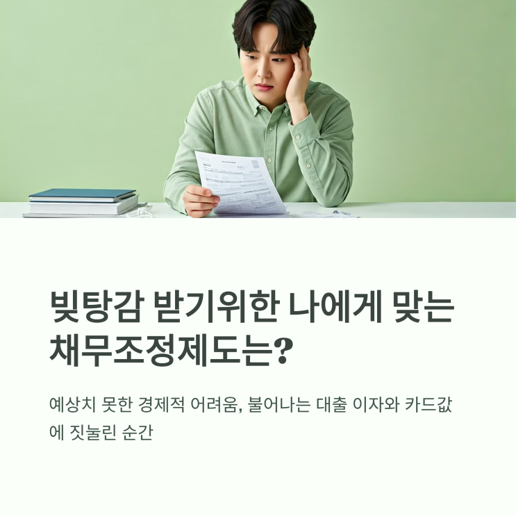  빚탕감을 받기위한 나에게 맞는 채무조정제도는?