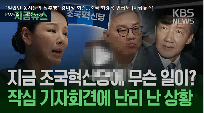  강미정 혁신당 탈당과 맞물린 민주당 최강욱 발언 논란, 조국은 침묵?