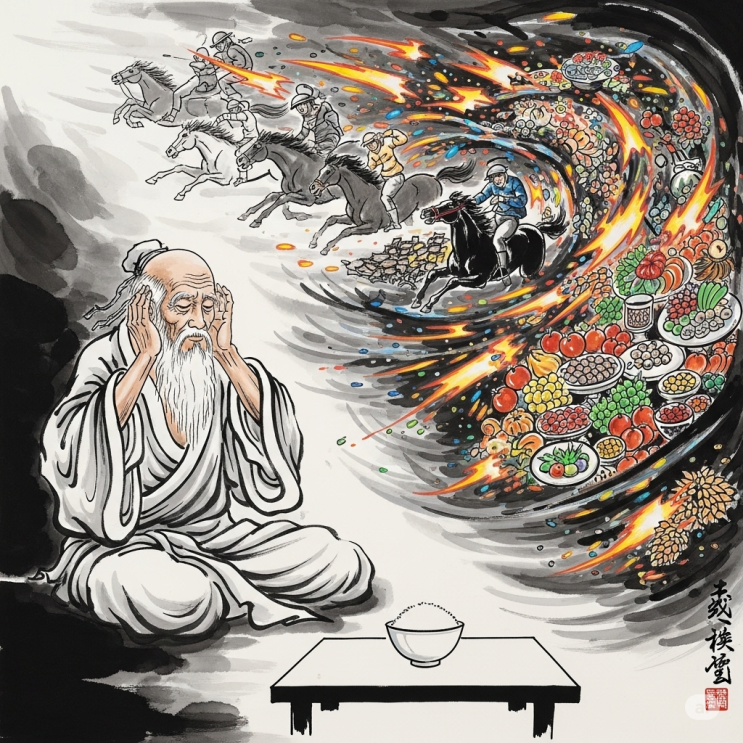  노자 도덕경 12장  배(腹)를 위할 것인가, 눈(目)을 위할 것인가