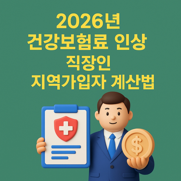  2026년 건강보험료 인상｜직장인 지역가입자 계산법 총정리