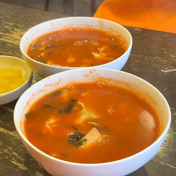 영등포 점심 뽕씨네얼큰수제비 9,000원 가성비 영등포역 맛집