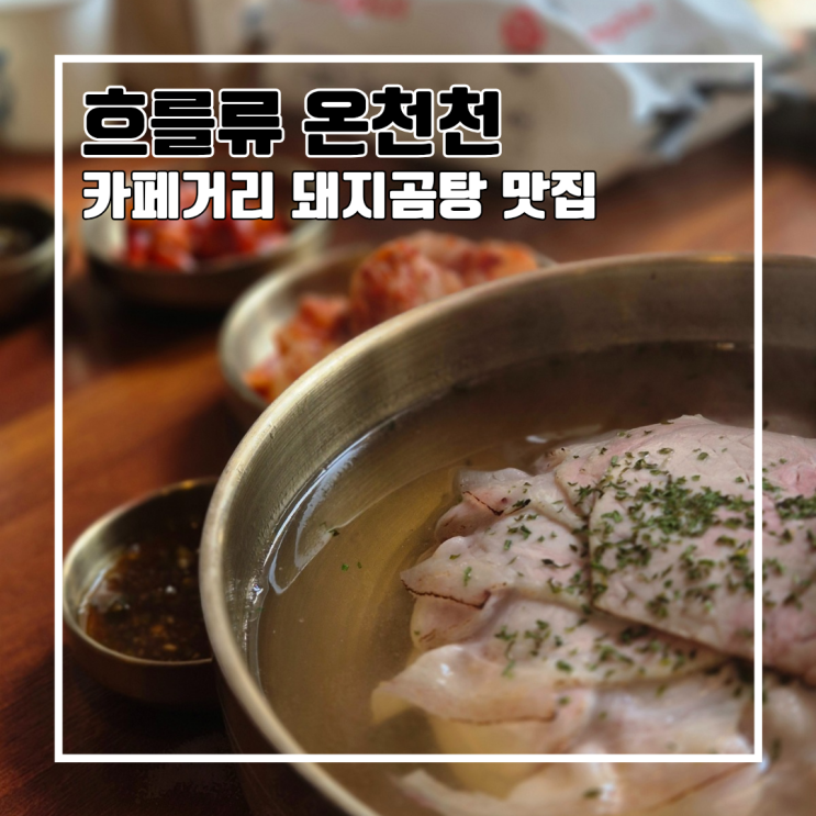  부산 안락동 온천천 돼지곰탕 맛집 흐를류 온천천카페거리 l 주차 혼밥맛집 밀키트 내돈내산