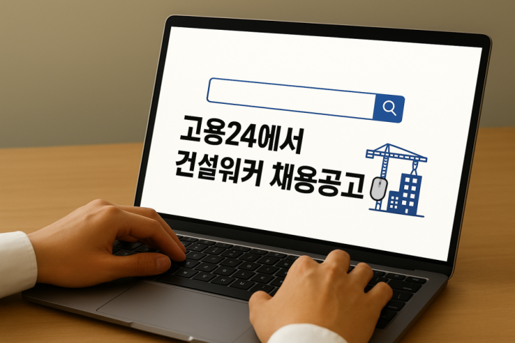 건설워커 채용공고, 고용24에서도 한눈에 확인