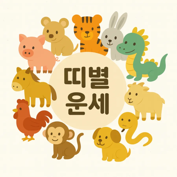  2025년 9월 4일(목) 띠별 오늘의 운세