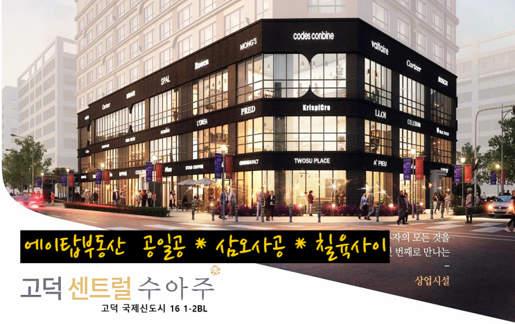  평택 고덕 중심상업지역 내 국민은행 선임대 상가 분양. 투자