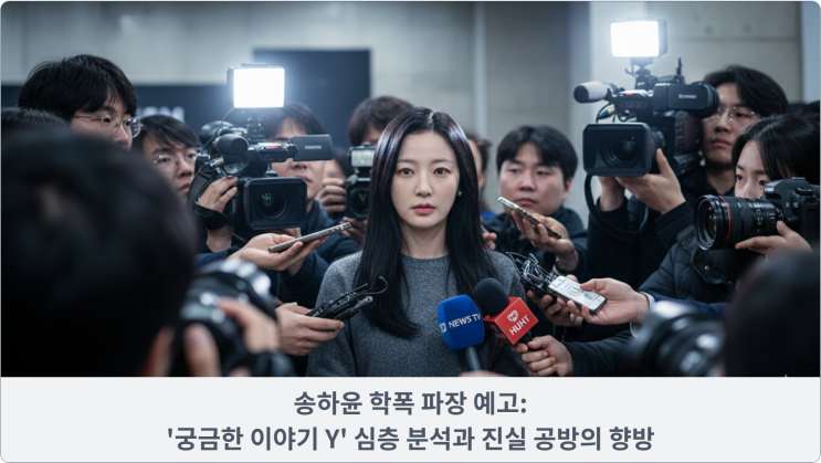  송하윤 학폭 파장 예고: '궁금한 이야기 Y' 심층 분석과 진실 공방의 향방
