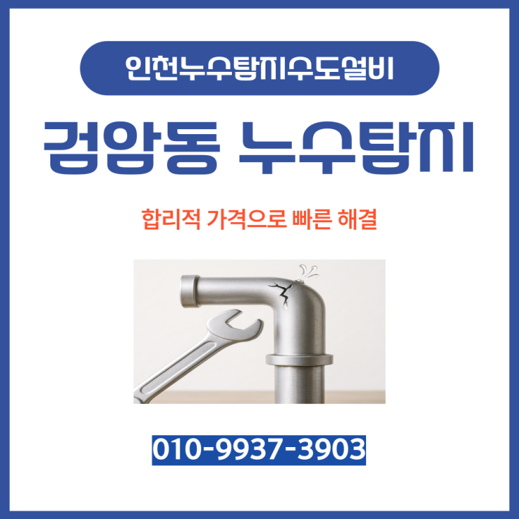  인천 서구 검암동 빌라 누수탐지 전문, 합리적 가격으로 빠른 해결