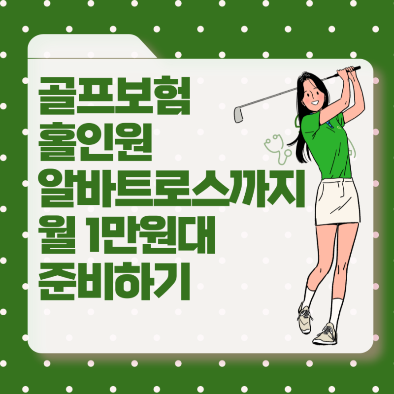 DB골프보험 홀인원보험 1만원으로 부담덜기 실제설계안
