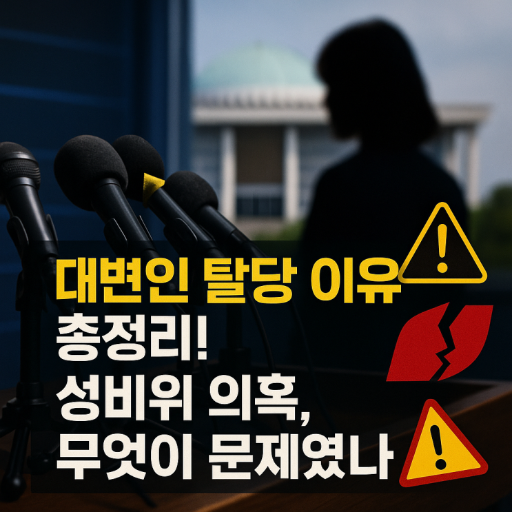 강미정 대변인 탈당부터 조국혁신당 성비위 가해자 논란까지 총정리