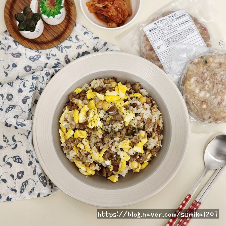  땡큐파머스 수제 떡갈비 레시피 볶음밥 떡갈비패티 밥반찬