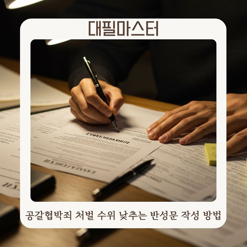 공갈협박죄 처벌 수위 낮추는 반성문 작성 방법 안내