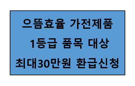  으뜸효율 가전제품 1등급 품목 대상 환급신청 총 정리