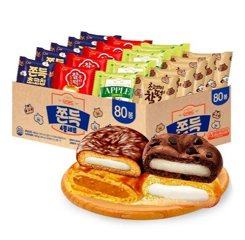  "청우 오즈랜드 쫀득 4종 세트 리뷰 – 초코칩, 찰떡쿠키, 초코파이찰떡, 그랑쉘사과까지 대용량 간식박스 추천"