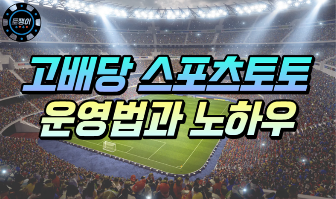  고배당 스포츠토토 운영 방법과 전략 노하우
