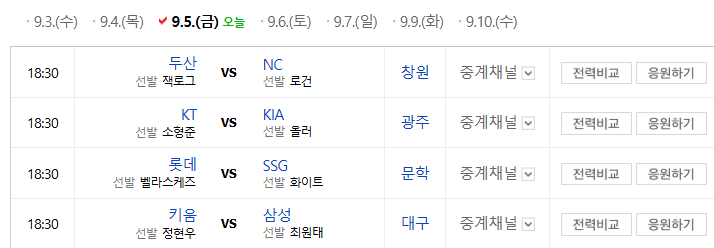  [KBO 승부예측] 롯데 vs SSG, 가을야구 운명이 걸린 '외나무다리 대결'! (9월 5일 전 경기 심층 분석)