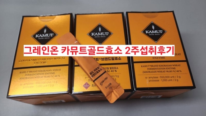 내돈내산 그레인온 카뮤트 골드 효소 2주 복용후기 하루2개섭취 40대가 되니까 소화가 떨어져....