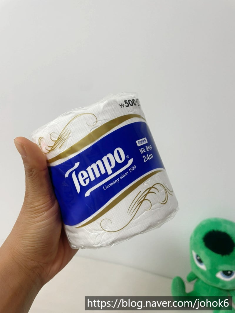 다이소 템포휴지 가성비 500원 두루마리 휴지 사용후기