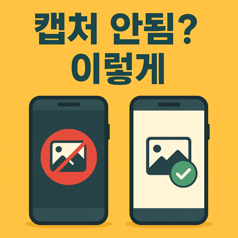 휴대폰 화면 캡쳐 안될 때 원인과 해결