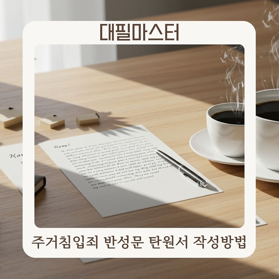 주거침입죄 처벌 위기? 반성문 탄원서 작성방법 안내