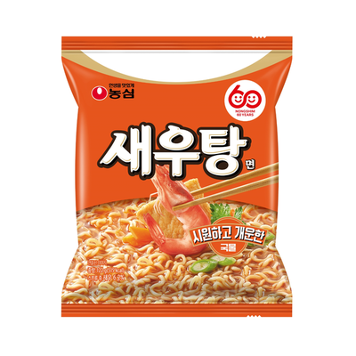  농심님에게 선물로 받은 새우탕 봉지면을 먹어보았습니다.