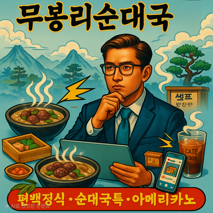  의정부 무봉리순대국 카페아를점 카페 같은 순대국 맛집 발견!