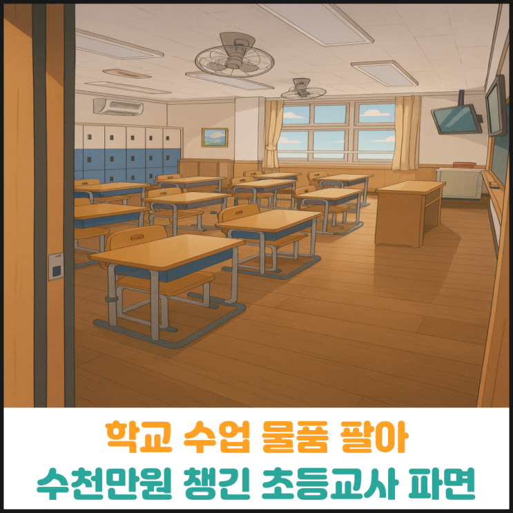 학교 수업 물품 중고거래로 판매하여 수천만원 챙긴 초등교사 파면