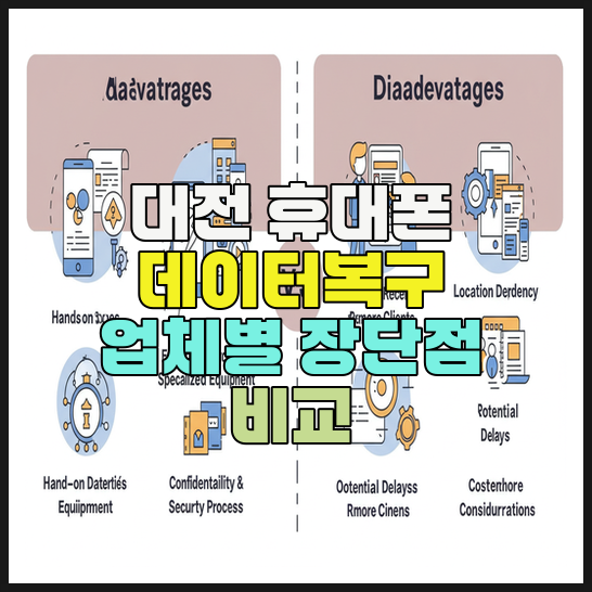  대전휴대폰데이터복구 업체별 장단점 총정리
