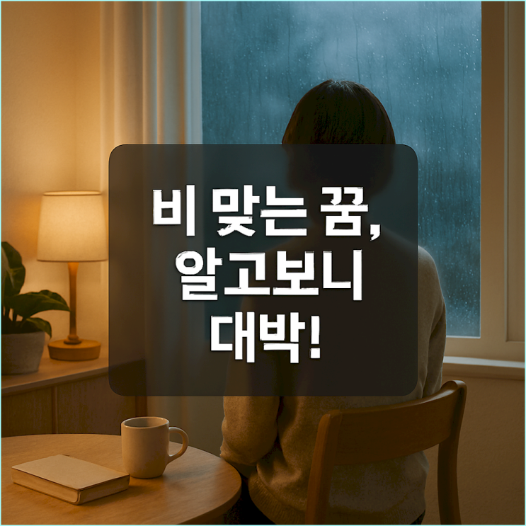  비 맞는 꿈 길몽일까? 소나기, 장마 꿈 해몽 완벽 분석