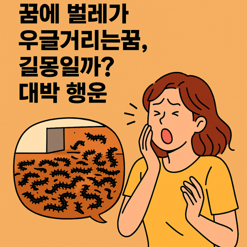 꿈에 벌레가 우글거리는꿈, 길몽일까? 대박 행운