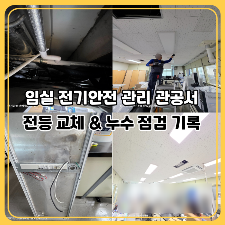  임실 전기안전 관리 사례｜관공서 전등 교체와 에어컨 응축수 누수 점검 기록