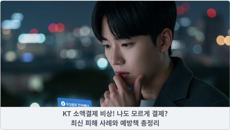  KT 소액결제 비상! 나도 모르게 결제? 최신 피해 사례와 예방책 총정리