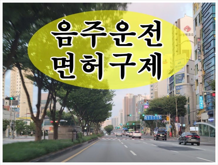 숙취운전 면허 구제 취소 처분 정지 110일로 변경