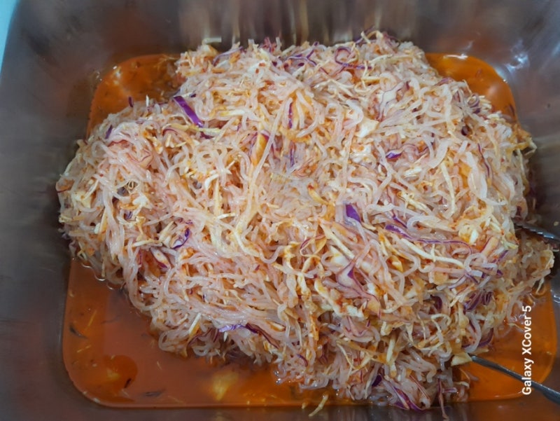 실곤약 야채무침 레시피 | 저칼로리 다이어트 반찬 만들기
