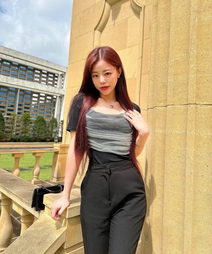  부천 신중동 미용실 ️ 어두운 레드브라운 염색 물빠짐 어떤데?