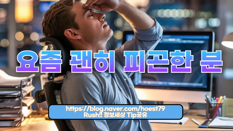   요즘 괜히 피곤한 분들을 위한 완벽 가이드