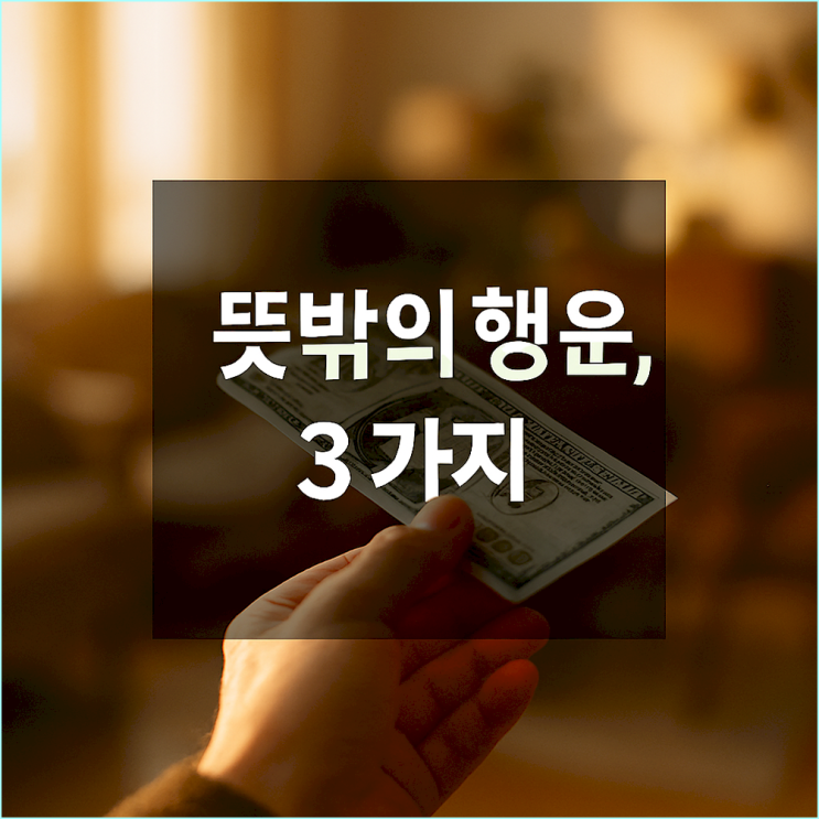  돈 줍는 꿈 돈 세는 꿈 해몽, 당신에게 곧 찾아올 예상치 못한 행운 3가지 (재물, 인정, 애정)