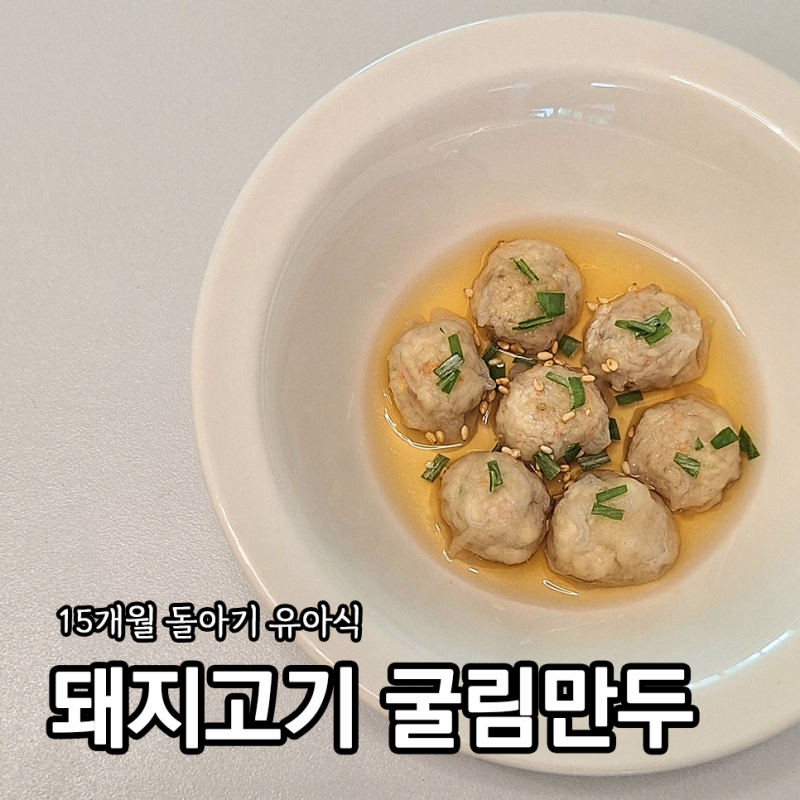 돌아기 저염 유아식 돼지고기 굴림만두와 동그랑땡 만들기