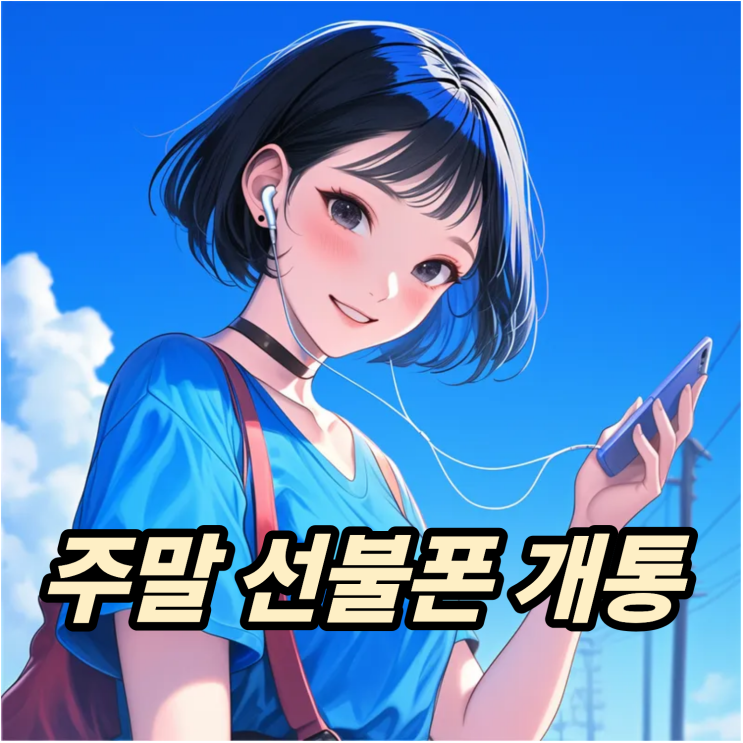  주말 선불폰 개통 토요일 일요일 접수 방법