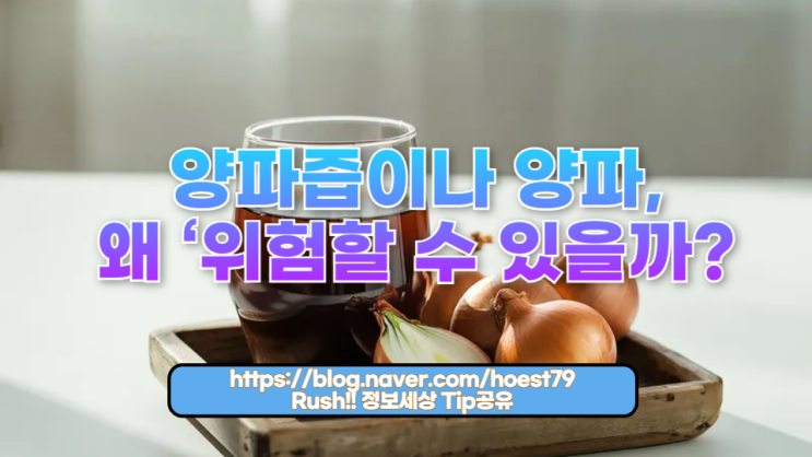  양파즙이나 양파, 왜 ‘위험할 수 있을까?