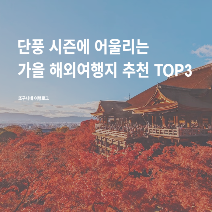  단풍 시즌에 어울리는 해외여행지 TOP3! 가을 여행 추천