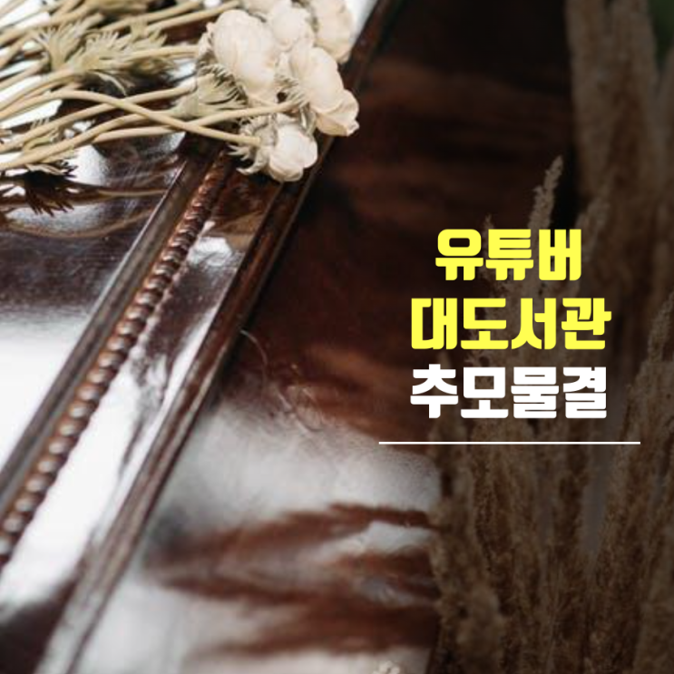 1세대 유튜버 <b>대도서관</b>, <b>추모물결</b> 장례식장 위치... "인터넷... 