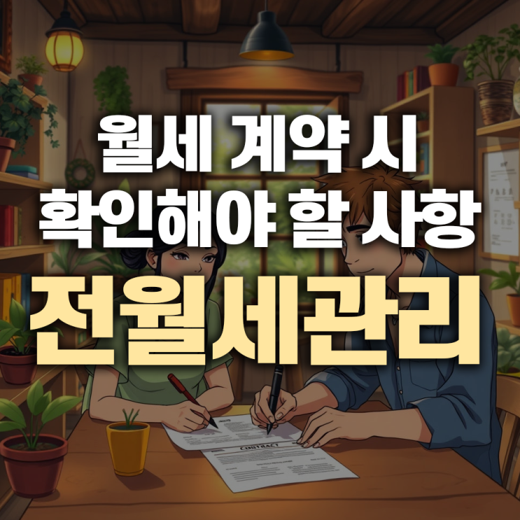  월세 계약 시 반드시 확인해야 할 사항: 임대인과 임차인 모두를 위한 필수 체크리스트