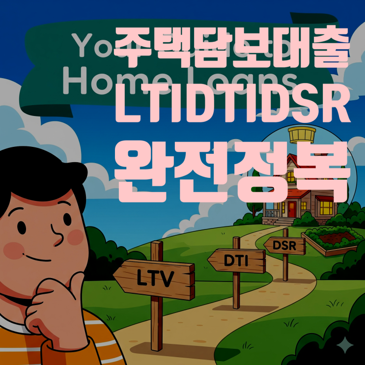  주택담보대출, 대체 뭔가요? (LTV, DTI, DSR 개념 쉽게 설명하기)