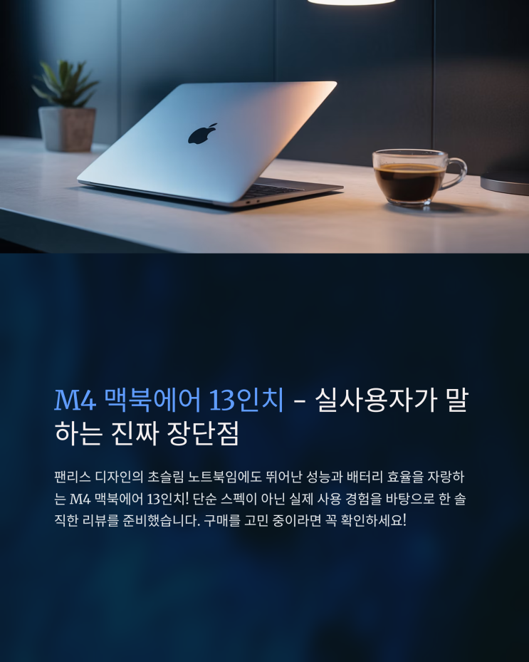  M4 맥북에어 13인치 직접 사용해 본 현실적인 장단점 완벽 분석