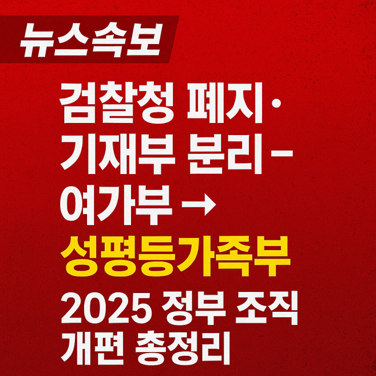 <b>검찰청 폐지</b>·기재부 분리... 2025 정부 <b>조직 개편</b> 총정리