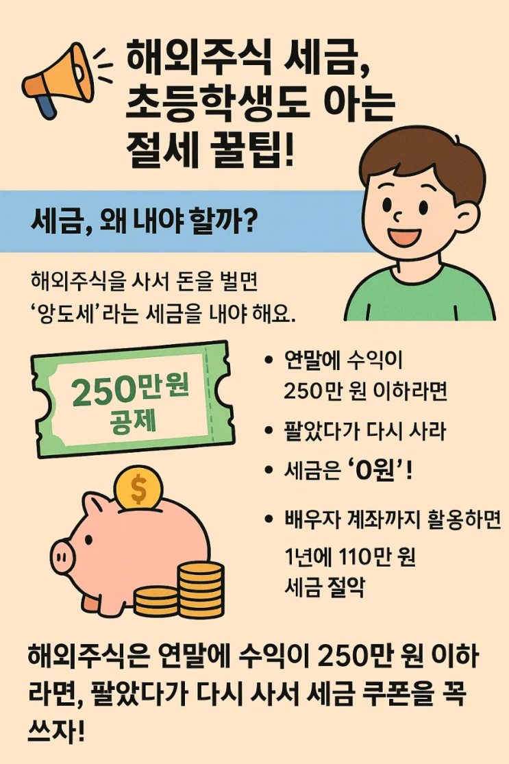  해외주식 세금,  초등학생도 이해하는 절세 꿀팁!