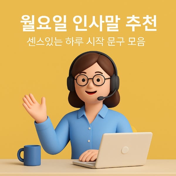  월요일 인사말 추천｜센스 있는 하루 시작  문구 모음