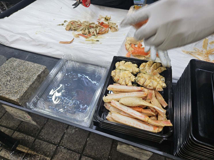  속초중앙시장 맛집 아빠가 잡아온 붉은대게 9월 시세